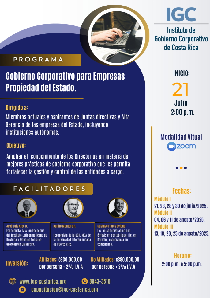 Programa: Gobierno Corporativo para Directivos y personal clave de las Empresas Propiedad el Estado