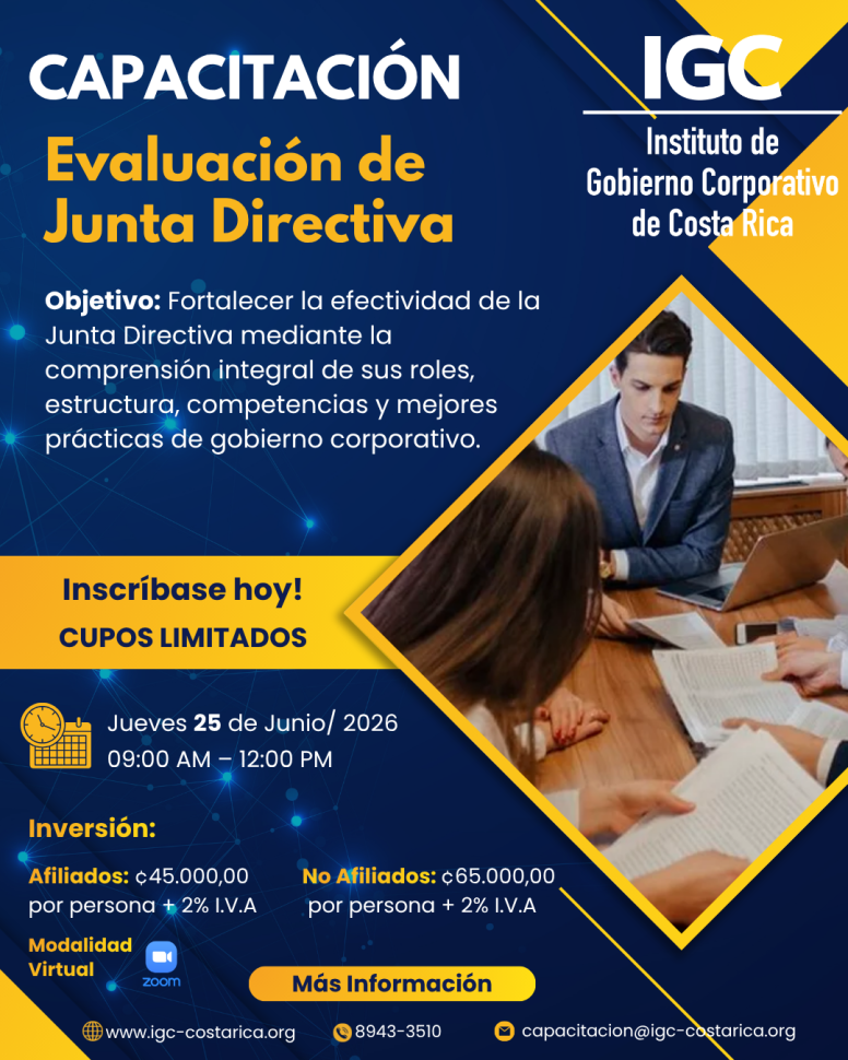 Capacitación: Evaluación de Junta Directiva