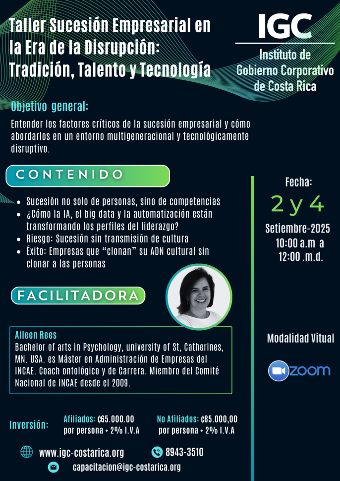 Taller Sucesión Empresarial en la Era de la Disrupción: Tradición, Talento y Tecnología